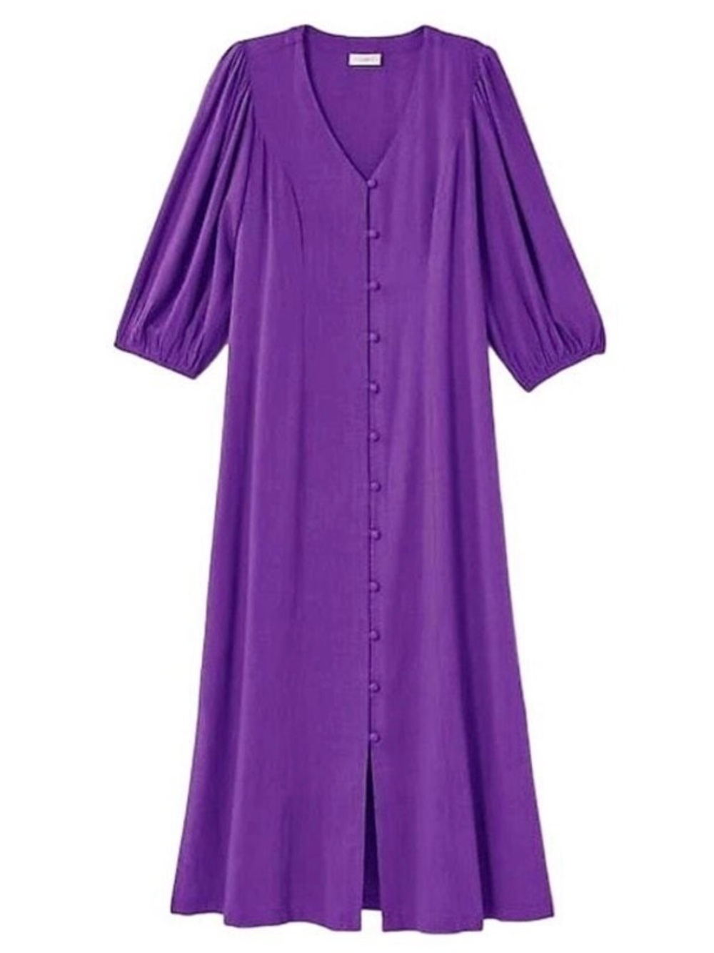J Jill NWT Linen Blend Seamed Button Front Midi Dress